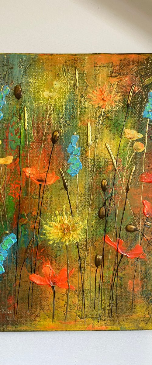 'Abstract Floral Painting 4’ by Jo Starkey