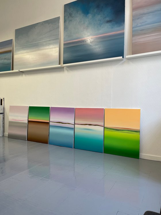 Bright seascape painting