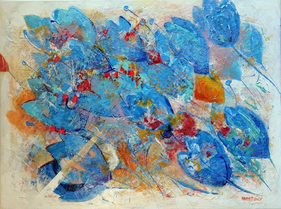 Fantasy with Blue Tulips