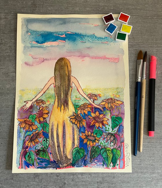 Girl in flowers