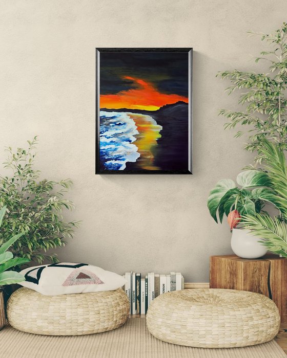 Fiery Sunset Coast