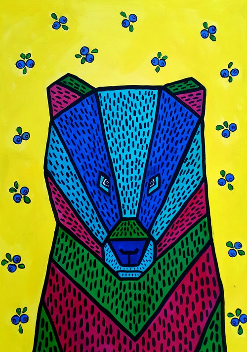 "Grumpy badger" by Marily Valkijainen