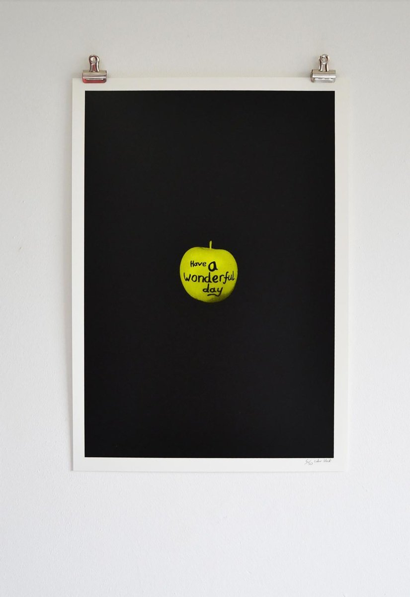 Typographic Screenprint , Have A Wonderful Day By Colour Black, 14 X 20, Artwork For Sale On Artfinder
