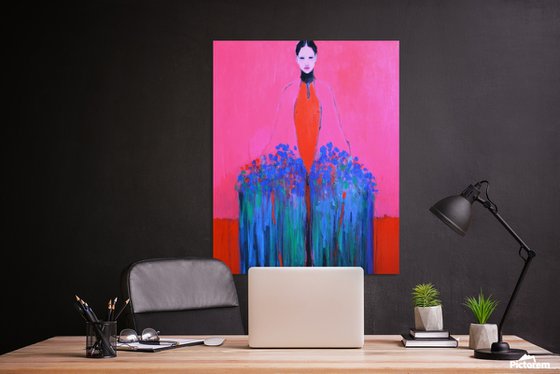 Girl With Flowers — II