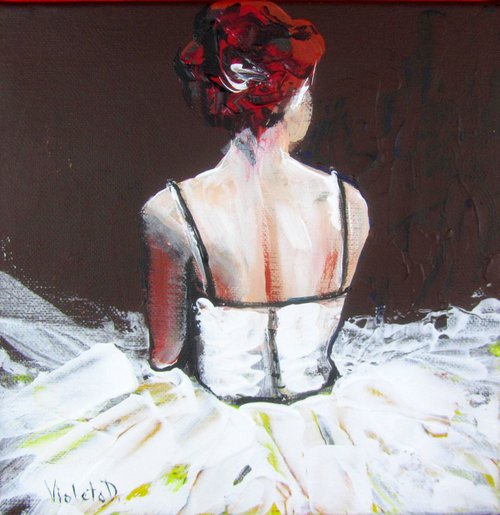 Ballerina waiting by Violeta Damjanovic-Behrendt