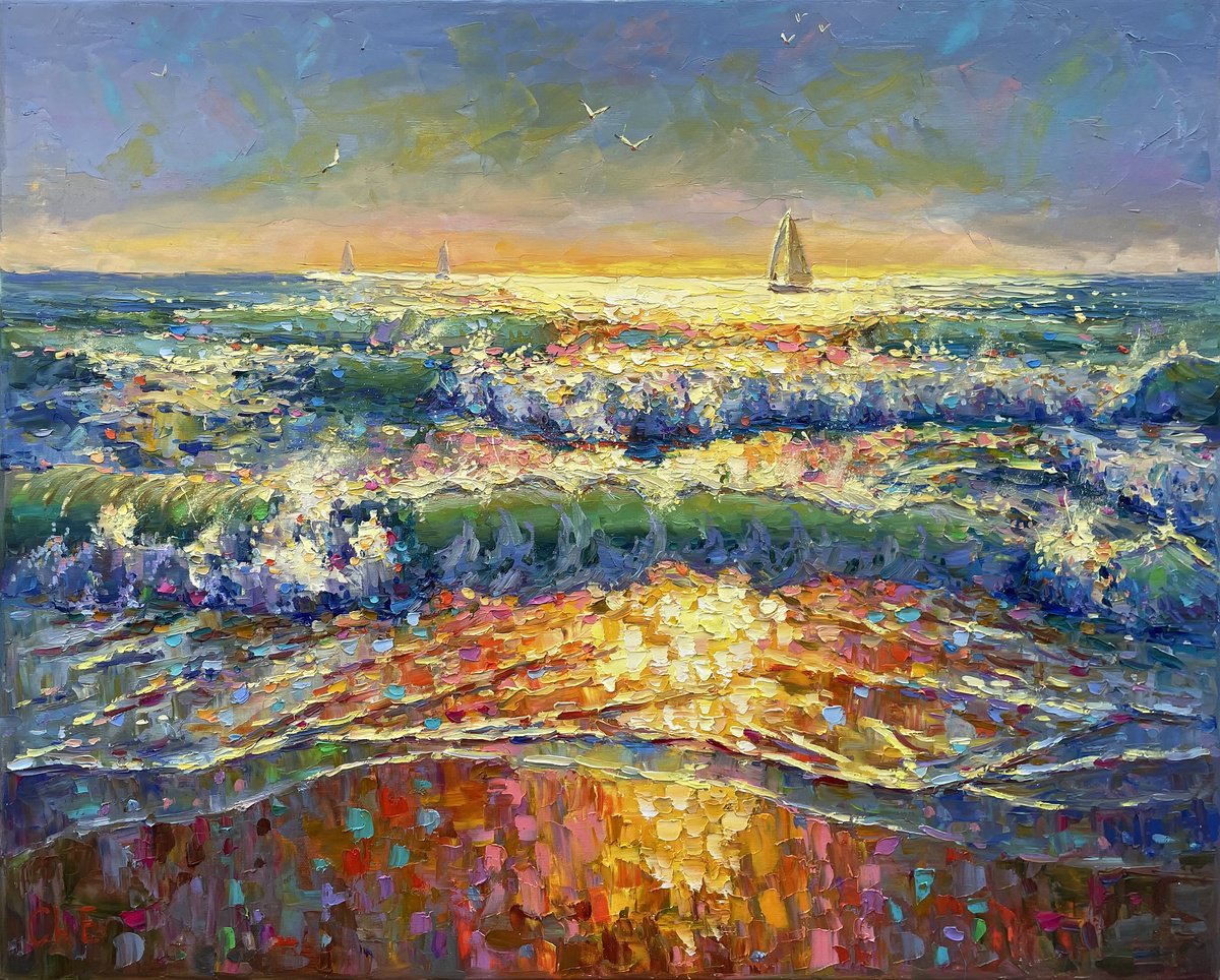 Morning By The Sea By Evgeny Chernyakovsky, 31 X 25, Artwork For Sale On Artfinder
