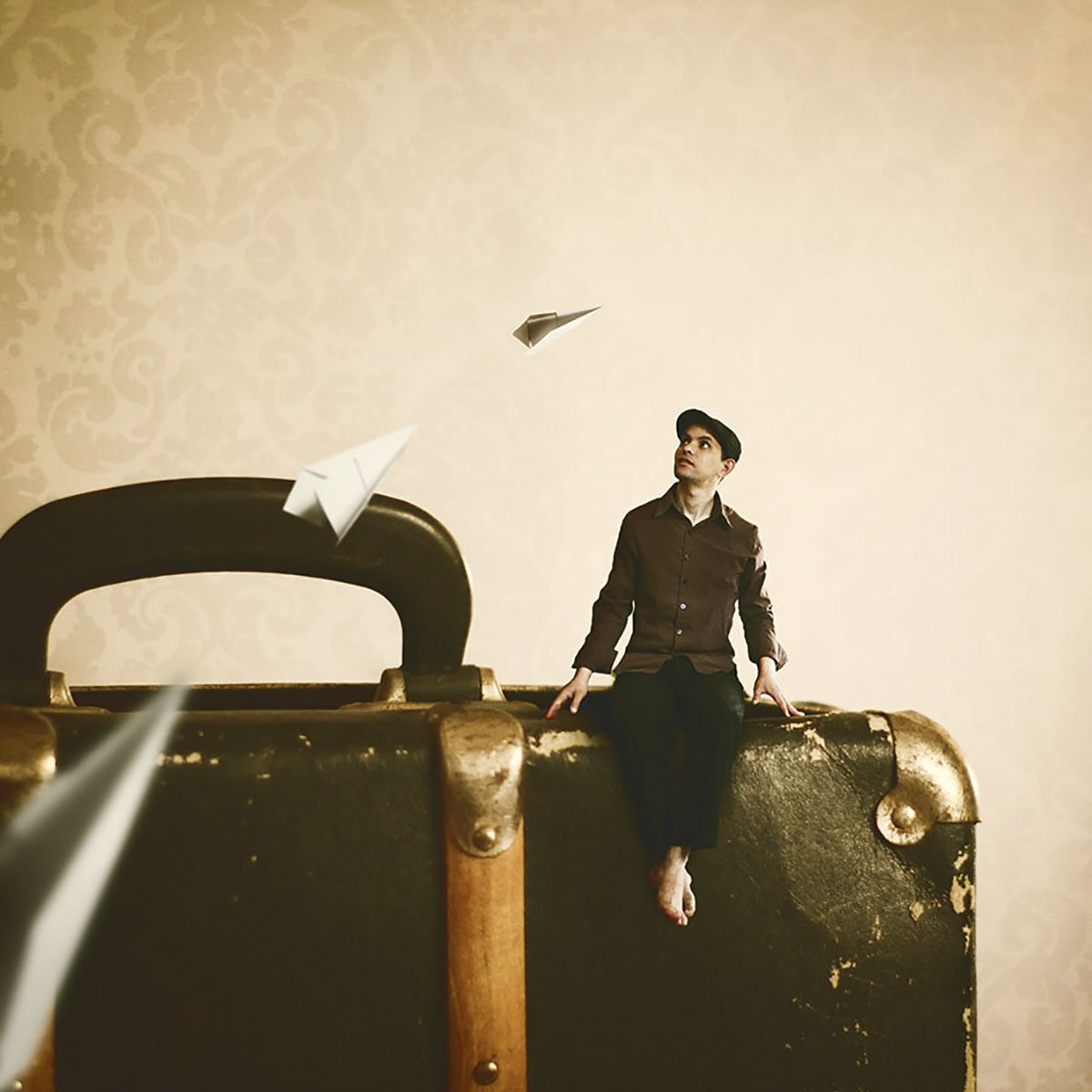 Surrealistic Abstract Photograph By Achraf Baznani, 13 X 13, On The Road, Original Artwork