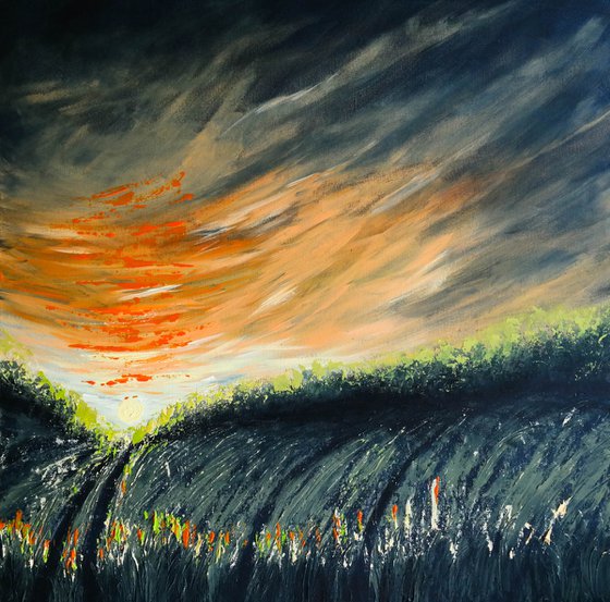 Sunrise in Oktober - Fields and Colors Series