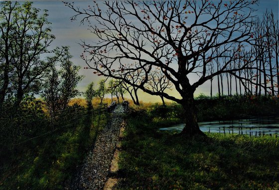 Dusk At Hockinghull  61cm x 92cm