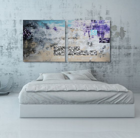 Haze (165 x 80 cm) XXL (66 x 32 inches) Diptych