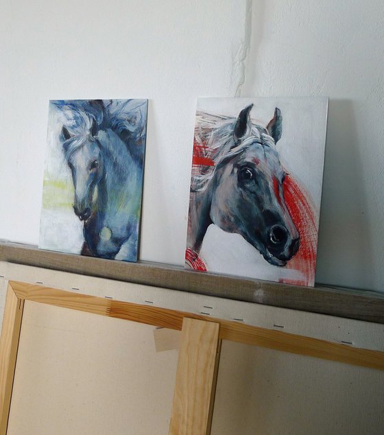 Blue horse