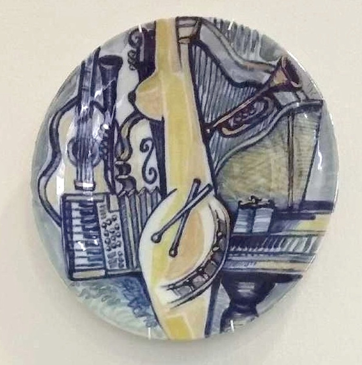 Expressive Portrait Painting By Rumen Sazdov, 13 X 13", Jamm Session, Original Artwork