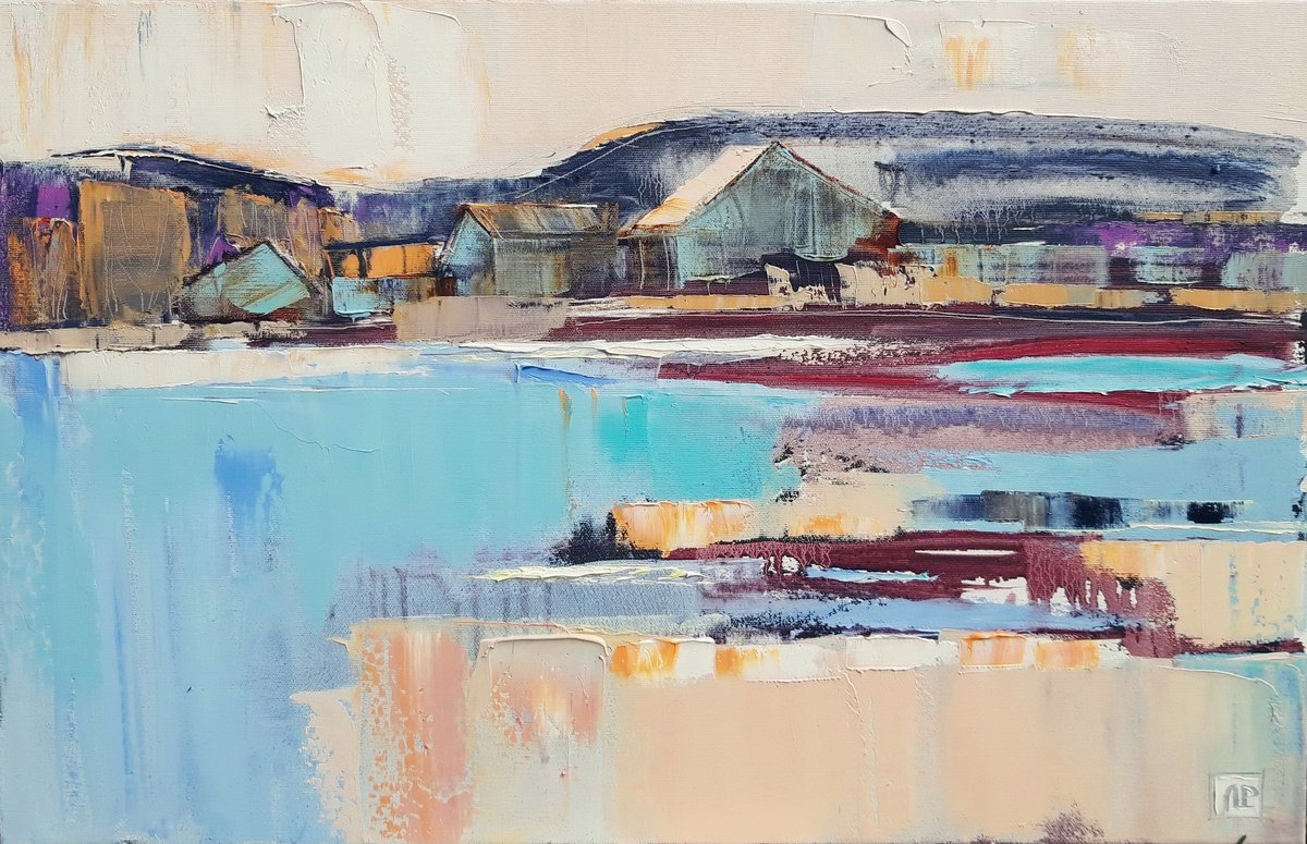 Lake. Early Spring. By Lesya Ros, 28 X 18, Artwork For Sale On Artfinder