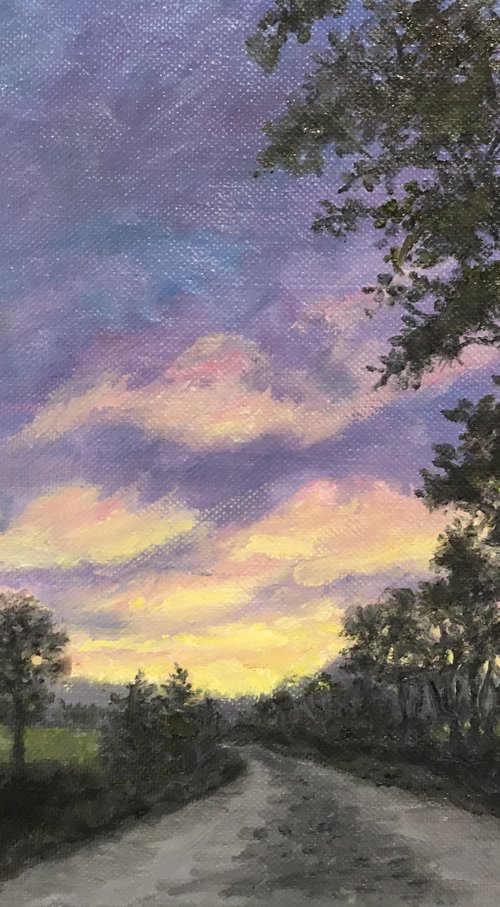 July Journey by K. McDermott - oil 9X12 canvas by Kathleen McDermott