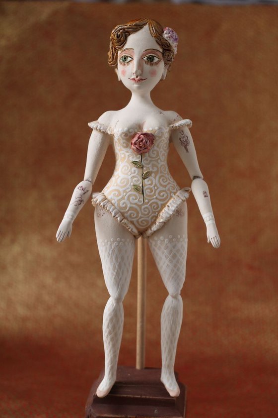 From the Naked clay series, Tender Girl. Wall sculpture by Elya Yalonetski