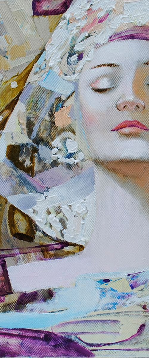 Colorful wall art, painting on canvas by Kate Kulish