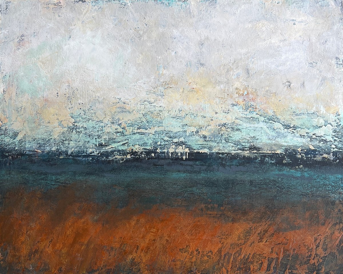 Organic Landscape Acrylic Painting By Melinda Macdonald, 20 X 16", The Beginning, Original Artwork