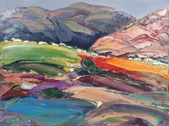 Landscape - 1(30x40cm, oil painting, palette knife)