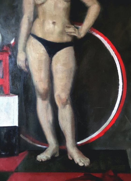Sphere, circles and a nude