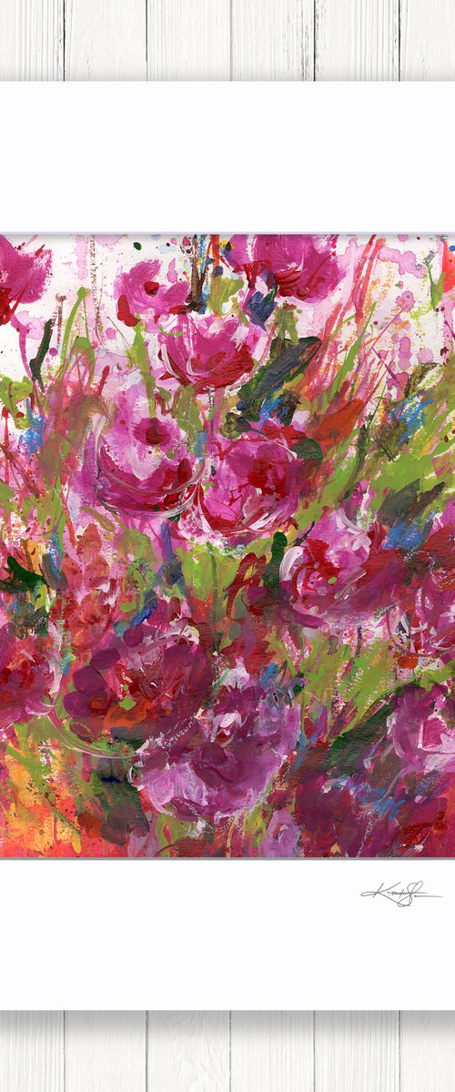 Floral Flourish 1 - Abstract Flower Painting by Kathy Morton Stanion by Kathy Morton Stanion