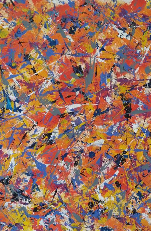 CONTEMPORARY ACRYLIC PAINTING on CANVAS by M.Y. by Max Yaskin