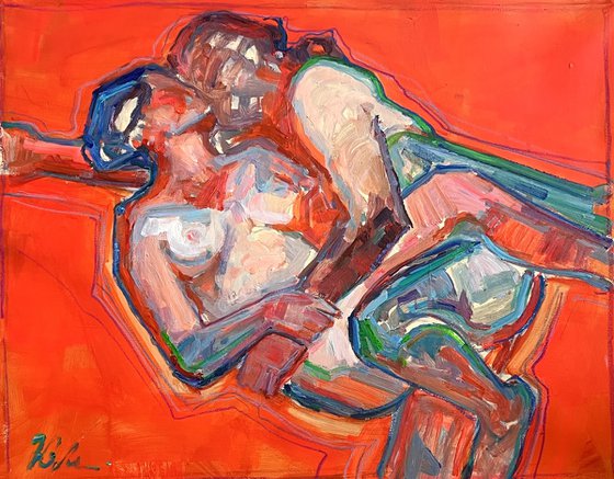 Entangled Figures in Red