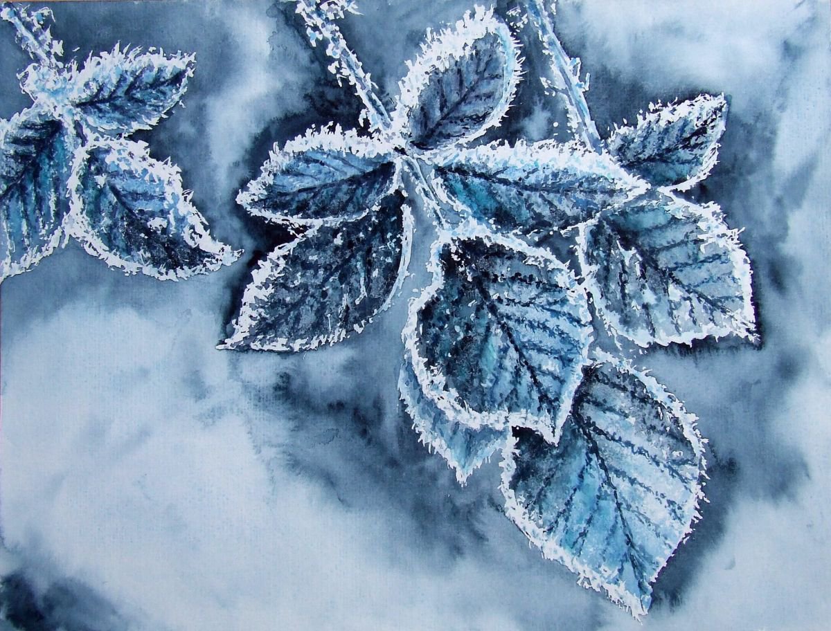 Frozen leafs by Ilona Borodulina