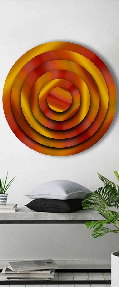 Wall sculpture Layered Optica 5 by Sumit Mehndiratta