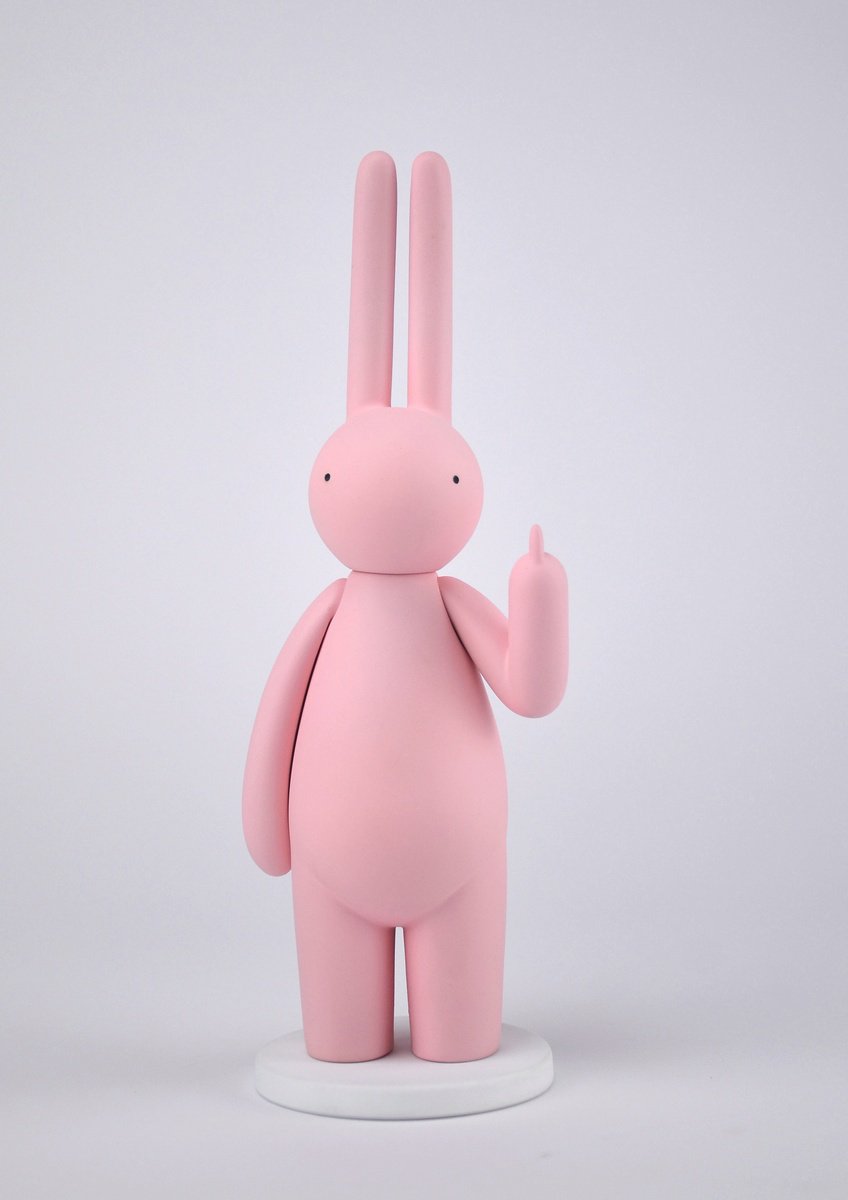 Urban And Pop Animal Sculpture By Mr Clement, 2 X 6", The World Of In-Jokes #4 Pink, Original Artwork