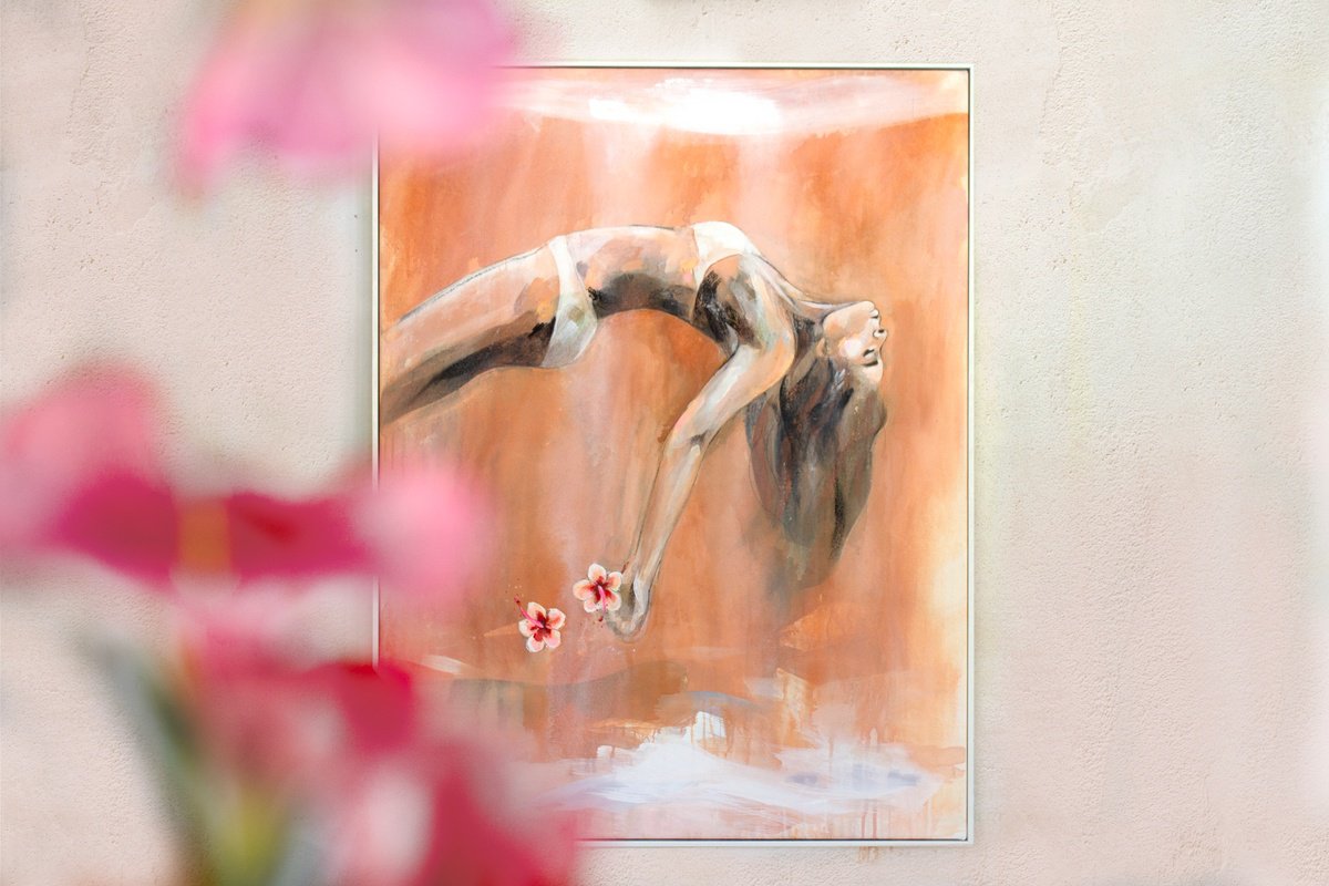 Urban And Pop Portrait Painting By Hannah Adamaszek, 36 X 48, Duskfallen, Original Artwork