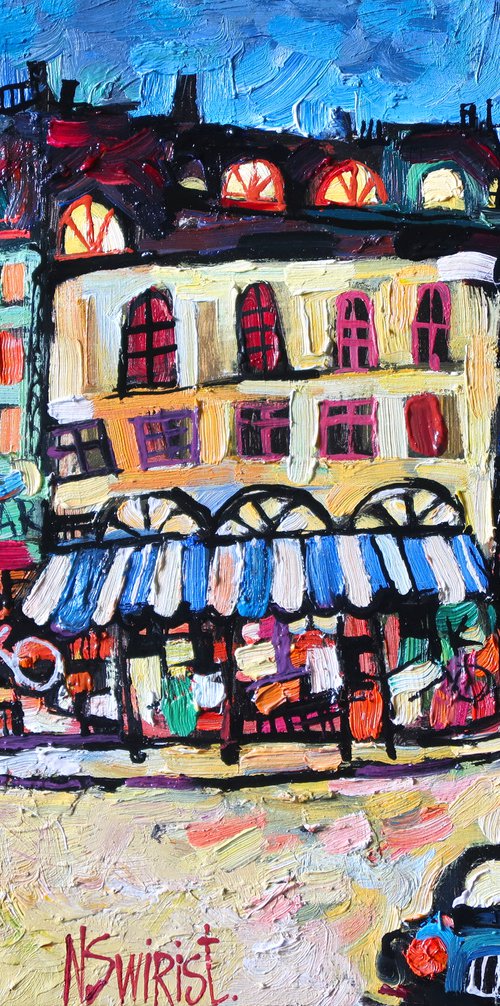 Night windows of Paris.3. by Nikifor Swiristuhin