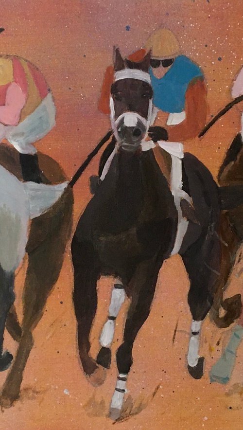 Racing horses by Chihiro Kinjo