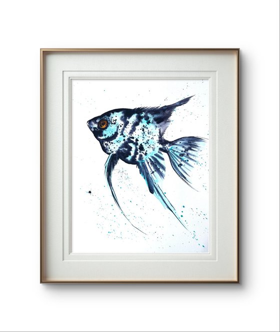 Set of 2 Exotic Blue fish