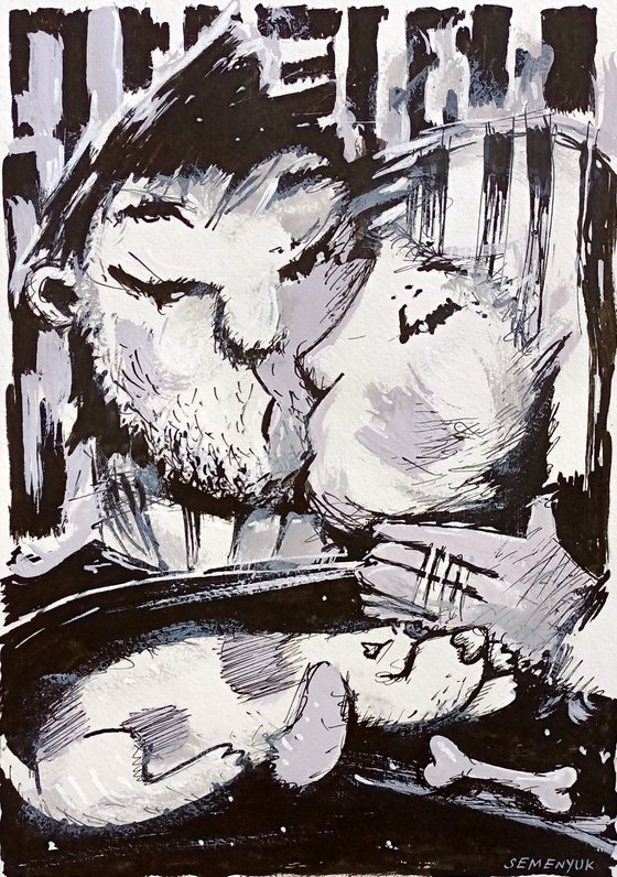 Dog and Bone (Lovers in Grey)