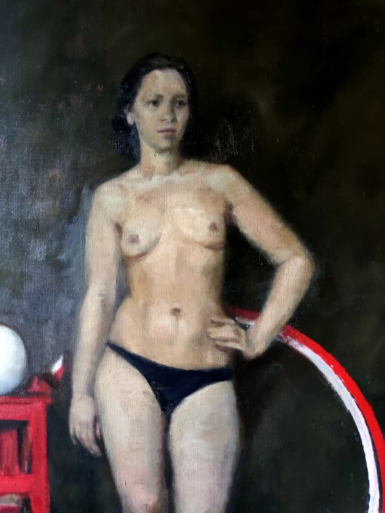 Sphere, circles and a nude