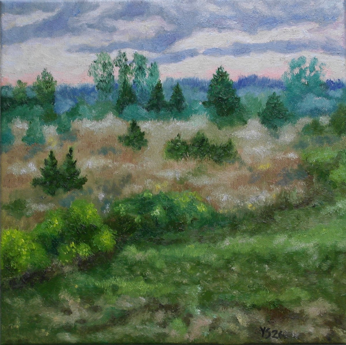 Evening By Juri Semjonov, 12 X 12, Artwork For Sale On Artfinder