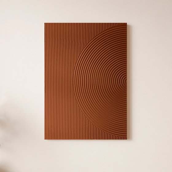 "Red Field 4" High textured abstract red art