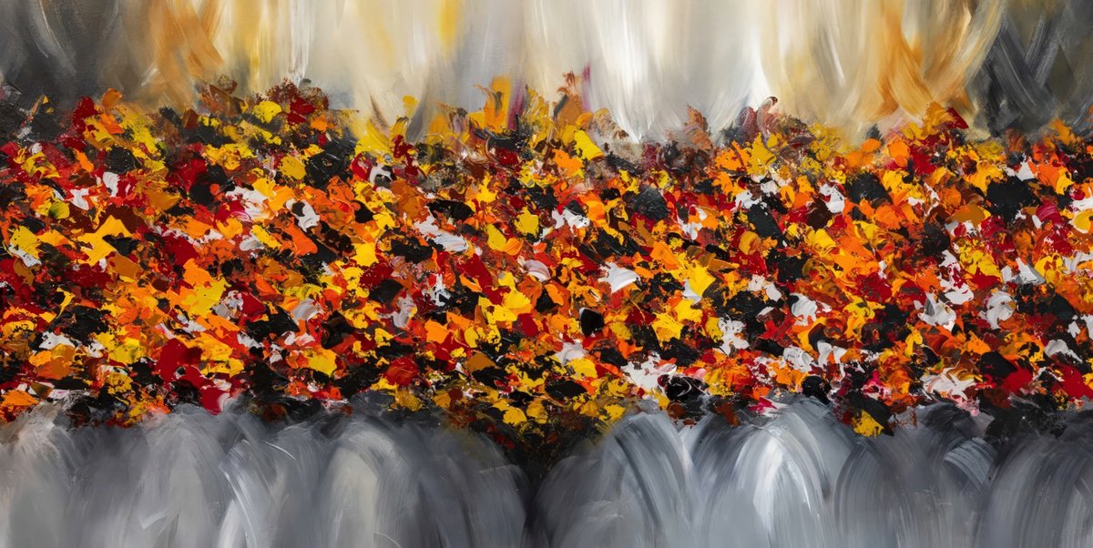 Abstract Acrylic Painting By Art By Catalin, 59 X 30, Happy Days 43, Original Artwork