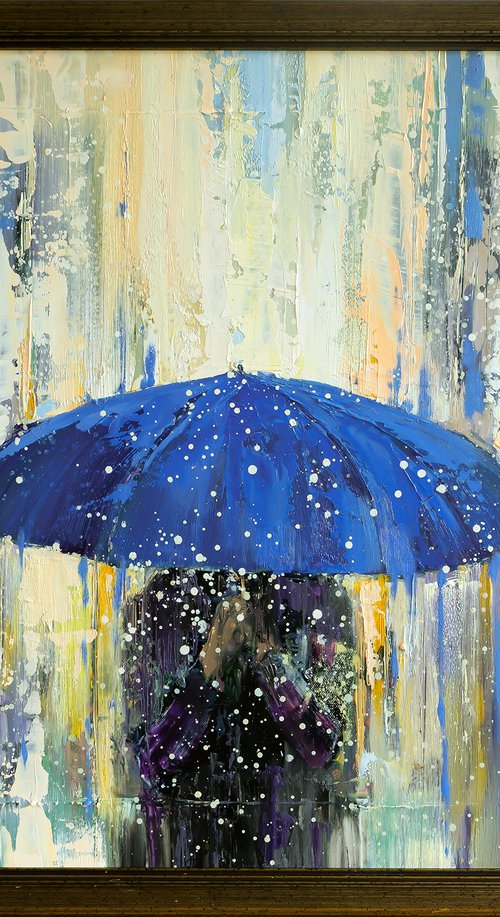 'Blue Umbrella' by Ewa Czarniecka