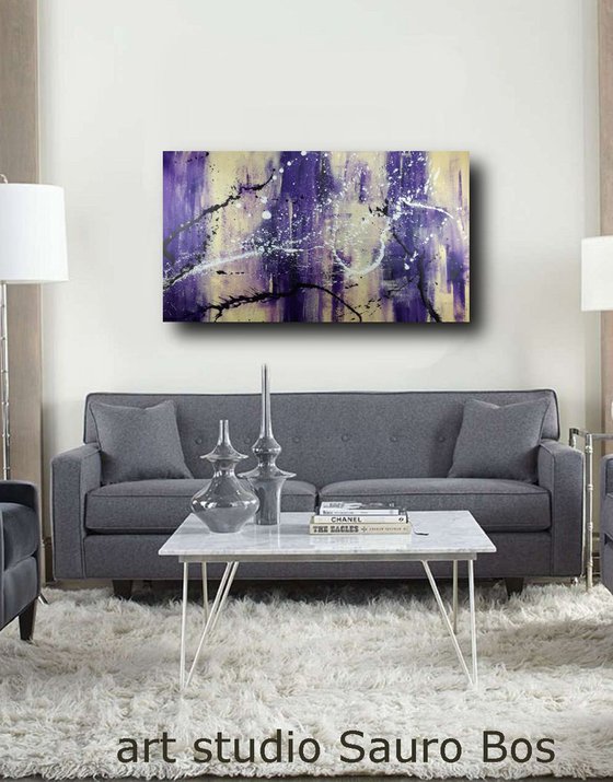 large abstract painting 150x80 cm-large wall art   title : abstract-c378