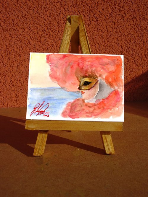 Aceo #002 - EASEL  INCLUDED by Gianluca Cremonesi