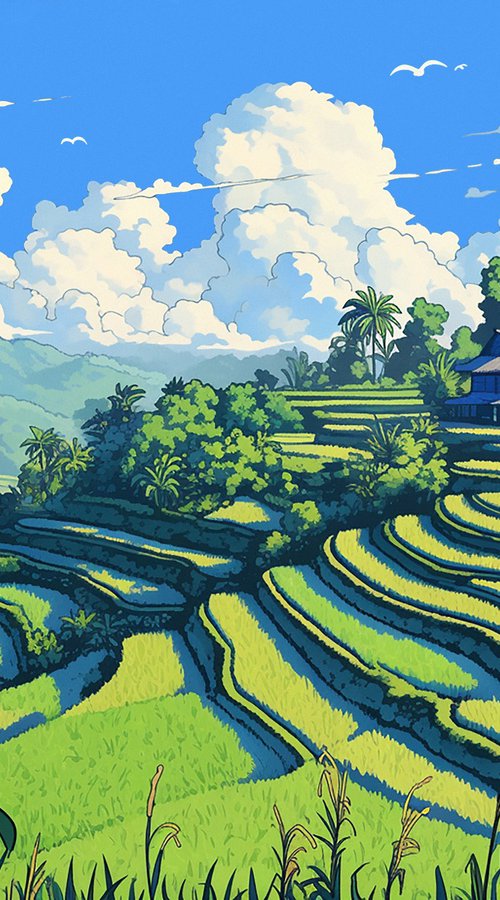 Rice terraces by Kosta Morr