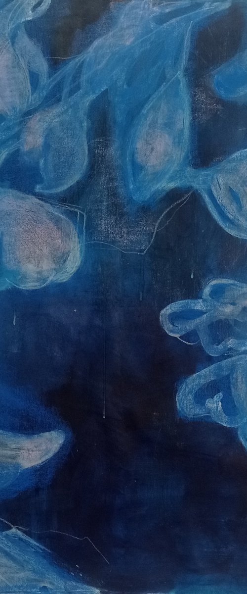 Blue flowers by Olena Karpenko