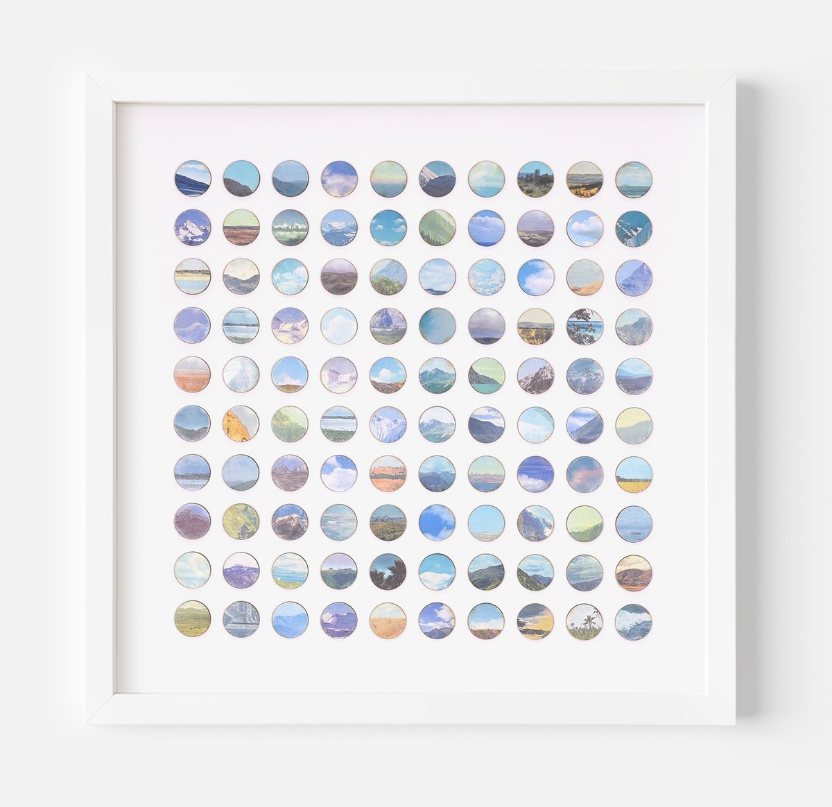 Landscape dots collage by Amelia Coward