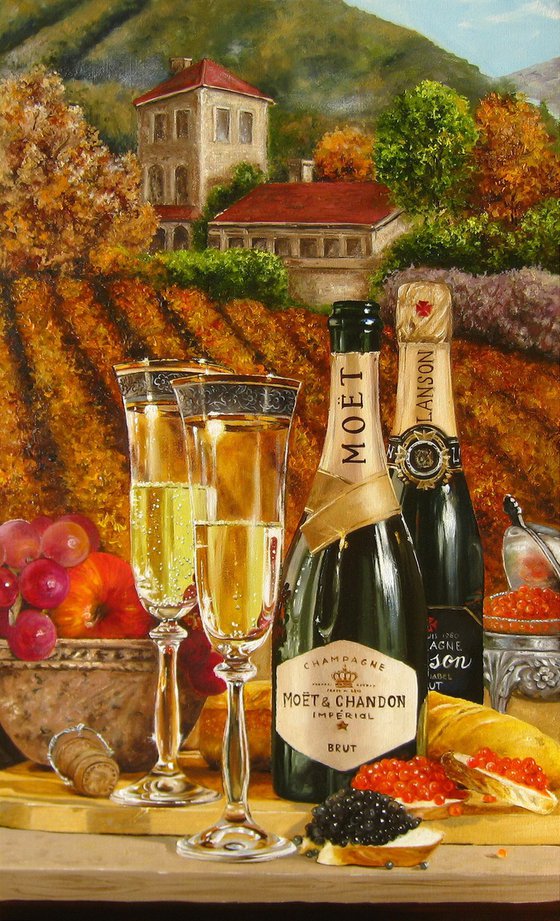 Autumn Vineyards and Champagne