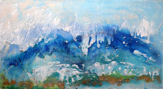 Blue nature /  Moutains / Sea 122 cm x 66 cm