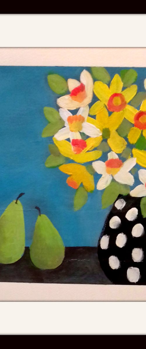 Daffodils and Pears by Jan Rippingham