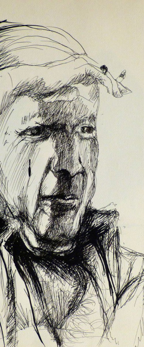 Portrait of Pablo Picasso, 24x32 cm by Frederic Belaubre