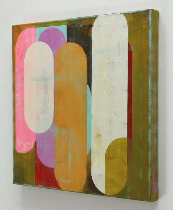 Modern Pop Art Painting - Traffic Green - 50x50x5 CM - Ronald Hunter - 1D