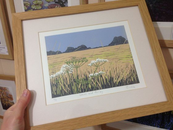 Grasses and Parsley, framed